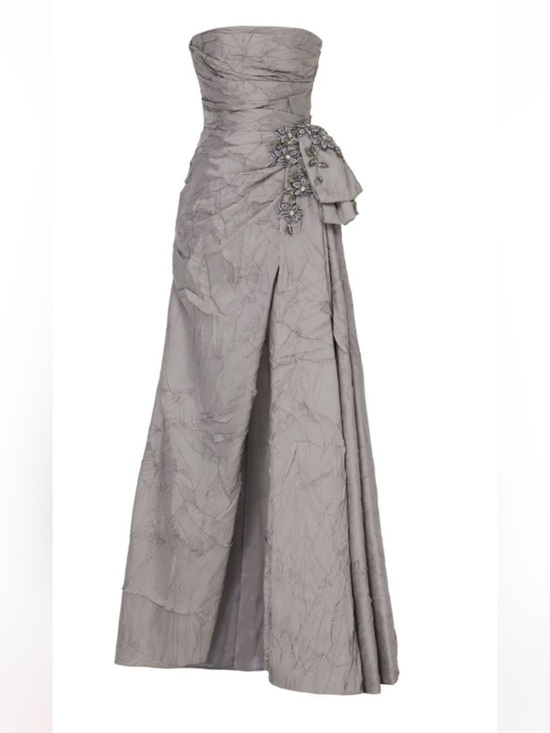 Tarik Ediz Dresses & Skirts - Tarik Ediz Marlow Dress Strapless Evening Gown with Side Embellishment